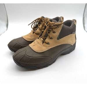 L.L Bean Storm Chaser Boots Men 10 Brown Waterproof Leather Rubber Shell Hiking